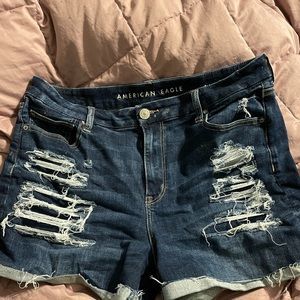 AE Ne(X)t level curvy high waisted denim short short